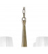 Tiffany Pendant 2 Tier 12+12 Light E14+G9 Antique Brass With White Shades & Clear Crystal-4