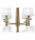 Tiffany Pendant 2 Tier 12+12 Light E14+G9 Antique Brass With White Shades & Clear Crystal-5