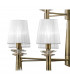 Tiffany Pendant 2 Tier 12+12 Light E14+G9 Antique Brass With White Shades & Clear Crystal-7