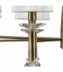 Tiffany Pendant 2 Tier 12+12 Light E14+G9 Antique Brass With White Shades & Clear Crystal-8