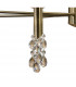 Tiffany Pendant 2 Tier 12+12 Light E14+G9 Antique Brass With White Shades & Clear Crystal-9