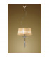 Tiffany Pendant 3+1 Light E27+G9 French Gold With Soft Bronze Shade & Clear Crystal-2