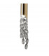 Tiffany Pendant 3+1 Light E27+G9 French Gold With Soft Bronze Shade & Clear Crystal-6