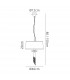 Tiffany Pendant 3+1 Light E27+G9 French Gold With Soft Bronze Shade & Clear Crystal-7