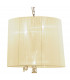 Tiffany Pendant 3+3 Light E14+G9 French Gold With Cream Shade & Clear Crystal-4