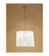 Tiffany Pendant 3+3 Light E14+G9 French Gold With White Shade & Clear Crystal-2