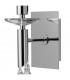Tiffany Wall Lamp Switched 1+1 Light E14+G9 Polished Chrome With Cream Shade & Clear Crystal-3