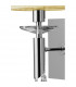 Tiffany Wall Lamp Switched 1+1 Light E14+G9 Polished Chrome With Cream Shade & Clear Crystal-5