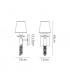 Tiffany Wall Lamp Switched 1+1 Light E14+G9 Polished Chrome With Cream Shade & Clear Crystal-7
