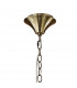 Tiffany Pendant 4+4 Light E14+G9 Antique Brass With White Shades & Clear Crystal-3