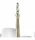Tiffany Pendant 4+4 Light E14+G9 Antique Brass With White Shades & Clear Crystal-4