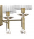 Tiffany Pendant 4+4 Light E14+G9 Antique Brass With White Shades & Clear Crystal-7