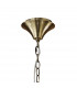 Tiffany Pendant 4+4 Light E14+G9 Antique Brass With Cream Shades & Clear Crystal-3