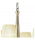 Tiffany Pendant 4+4 Light E14+G9 Antique Brass With Cream Shades & Clear Crystal-4