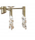 Tiffany Pendant 4+4 Light E14+G9 Antique Brass With Cream Shades & Clear Crystal-8