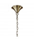Tiffany Pendant 6+6 Light E14+G9 Antique Brass With White Shades & Clear Crystal-3