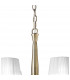 Tiffany Pendant 6+6 Light E14+G9 Antique Brass With White Shades & Clear Crystal-4