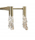 Tiffany Pendant 6+6 Light E14+G9 Antique Brass With White Shades & Clear Crystal-8