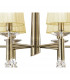 Tiffany Pendant 6+6 Light E14+G9 Antique Brass With Cream Shades & Clear Crystal-5