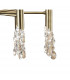 Tiffany Pendant 6+6 Light E14+G9 Antique Brass With Cream Shades & Clear Crystal-8