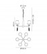 Tiffany Pendant 6+6 Light E14+G9 Antique Brass With Cream Shades & Clear Crystal-9