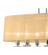 Tiffany Pendant 6+6 Light E27+G9 Oval Polished Chrome With Soft Bronze Shade & Clear Crystal-4