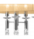 Tiffany Pendant 6+6 Light E27+G9 Oval Polished Chrome With Soft Bronze Shade & Clear Crystal-5