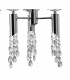 Tiffany Pendant 6+6 Light E27+G9 Oval Polished Chrome With Soft Bronze Shade & Clear Crystal-6