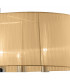 Tiffany Pendant 6+6 Light E27+G9 Oval Polished Chrome With Soft Bronze Shade & Clear Crystal-8