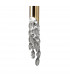 Tiffany Pendant 3+1 Light E27+G9 French Gold With White Shade & Clear Crystal-6