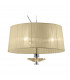 Tiffany Pendant 3+1 Light E27+G9 Polished Chrome With Cream Shade & Clear Crystal-4