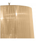 Tiffany Pendant 3+3 Light E14+G9 French Gold With Soft Bronze Shade & Clear Crystal-6