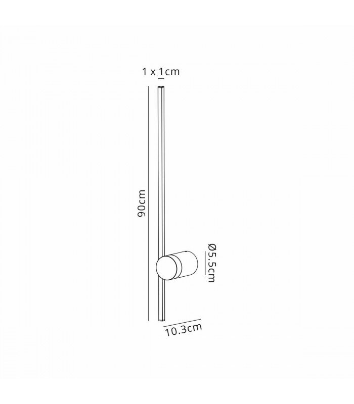 Tobago Wall Light 9W LED 3000K 760lm Black 3yrs Warranty-6