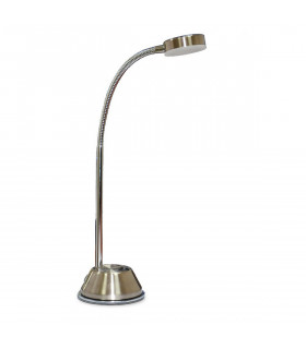 Tobias Table Lamp 1 Light 3W LED 3000K 300lm Satin Nickel/Frosted Acrylic/Polished Chrome 3yrs Warranty-1
