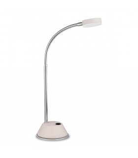 Tobias Table Lamp 1 Light 3W LED 3000K 300lm Matt White/Frosted Acrylic/Polished Chrome 3yrs Warranty-1