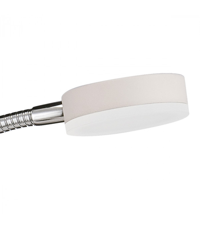 Tobias Table Lamp 1 Light 3W LED 3000K 300lm Matt White/Frosted Acrylic/Polished Chrome 3yrs Warranty-8