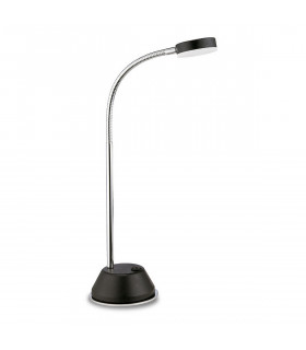 Tobias Table Lamp 1 Light 3W LED 3000K 300lm Matt Black/Frosted Acrylic/Polished Chrome 3yrs Warranty-1