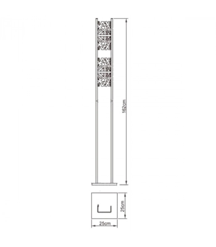 Tokio Floor Lamp 4 Light G9, Gloss White/Polished Chrome
