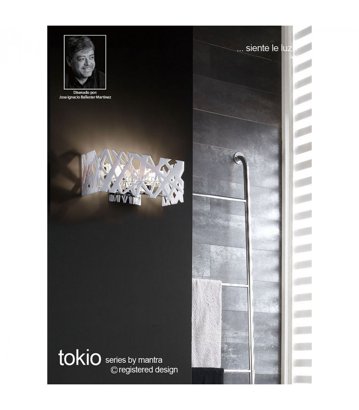 Tokio Rectangular Telescopic 6 Light G9 Line Gloss White/Polished Chrome-5