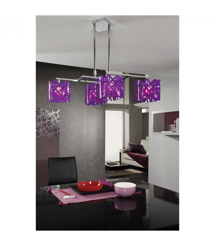Tokio Floor Lamp 4 Light G9, Gloss Black/Polished Chrome