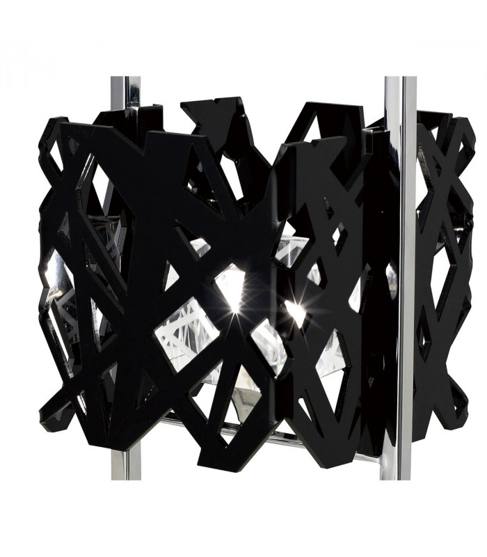 Tokio Table Lamp 1 Light G9, Gloss Black/Polished Chrome