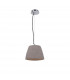 Triangle Pendant Small 1 Light E27, Cement/Polished Chrome