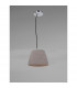 Triangle Pendant Small 1 Light E27, Cement/Polished Chrome