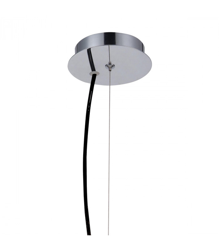 Triangle Pendant Small 1 Light E27, Cement/Polished Chrome