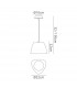 Triangle Pendant Small 1 Light E27, Cement/Polished Chrome