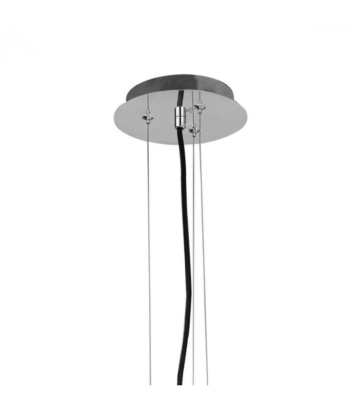 Triangle Pendant Large 1 Light E27 Beech/Polished Chrome-6