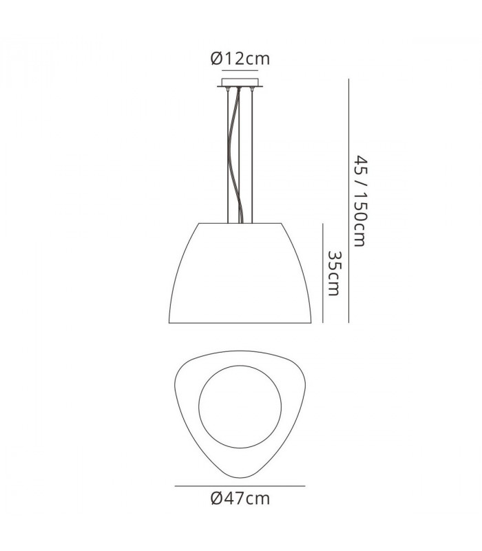 Triangle Pendant Large 1 Light E27 Beech/Polished Chrome-10