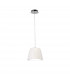 Triangle Pendant Small 1 Light E27 Gloss White/Polished Chrome-1