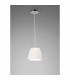 Triangle Pendant Small 1 Light E27 Gloss White/Polished Chrome-2