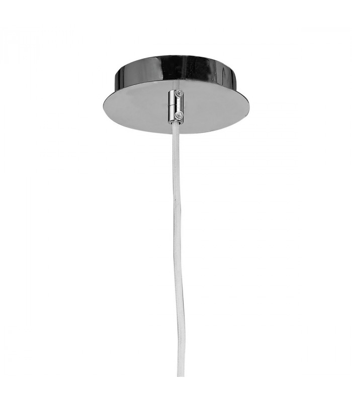 Triangle Pendant Small 1 Light E27 Gloss White/Polished Chrome-5